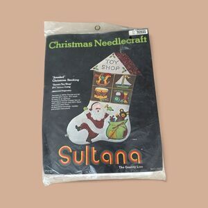 Sultana Christmas Needlecraft Stocking Kit #32111 Santa Toy Shop Sealed